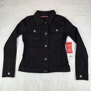Wrangler Authentics Women's Black Denim Jacket XS New with Tags